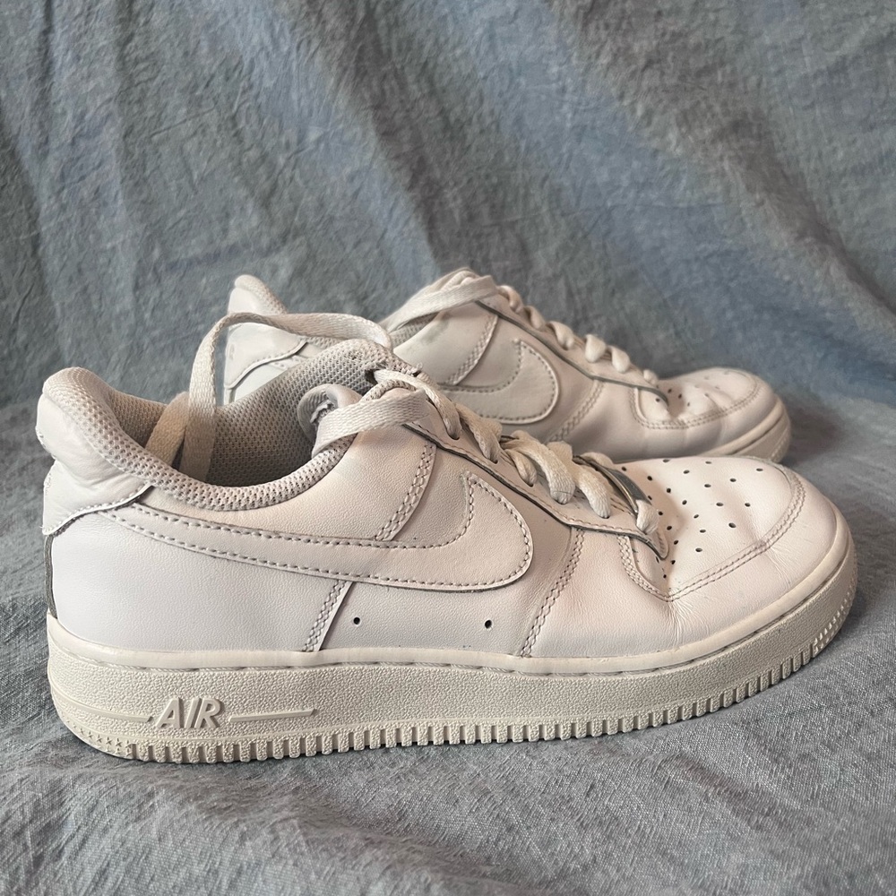 White Nike Air Force 1 Sneakers - Picture 3 of 5